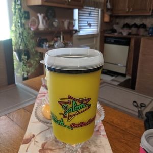 Vintage NWOT Neon yellow Salem insulated travel mug
